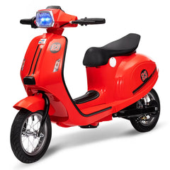 Kicctian 24V 350W Kids Electric Ride-On Moped Scooter, Up to 14MPH with Rear Brake, LED Lights, Twist Grip Throttle, 143 lbs Load Capacity, Ages 8-12 for Boys and Girls,Blue
