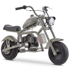 QEASET Gas Mini Chopper Bike, 40 CC 4-Stroke Dirt Bike with Big Headlight, Rear Shock Absorber, Metal Frame, Disc Brakes, Max Load 165Lbs, Up to 20Mph,Black