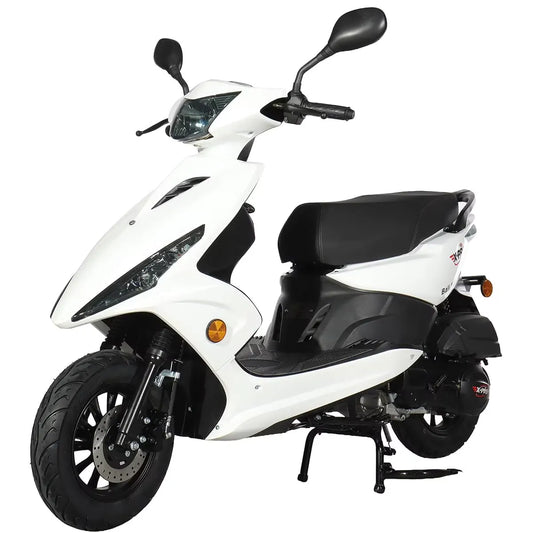 X-Pro Brand New 150cc Gas Powered Moped Scooter, 10" Aluminum Wheels Electric Start Large Headlights
