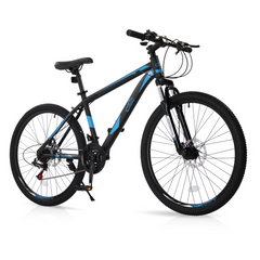 UBesGoo 26" Lightweight Explorer Mountain Bike, 21-Speed for Men and Women Disc Brakes & Suspension, Red/Black