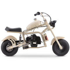 QEASET Gas Mini Chopper Bike, 40 CC 4-Stroke Dirt Bike with Big Headlight, Rear Shock Absorber, Metal Frame, Disc Brakes, Max Load 165Lbs, Up to 20Mph,Black