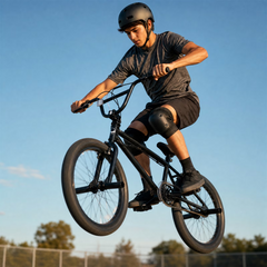 Hykolity 20 inch BMX Bike Freestyle Cycling Trick Bicycle with 4 Pegs for Teenage Adults Men Women Beginners Street Stunt Bike V-Brake Silver