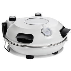 COOK WITH COLOR Pizza Oven, Electric Indoor Pizza Maker, Countertop Pizza Cooker, Black