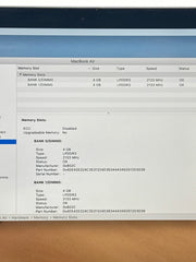 Apple MacBook Air 13.3" 2018 A1932 i5-8210Y 8GB RAM 128GB SSD - Used