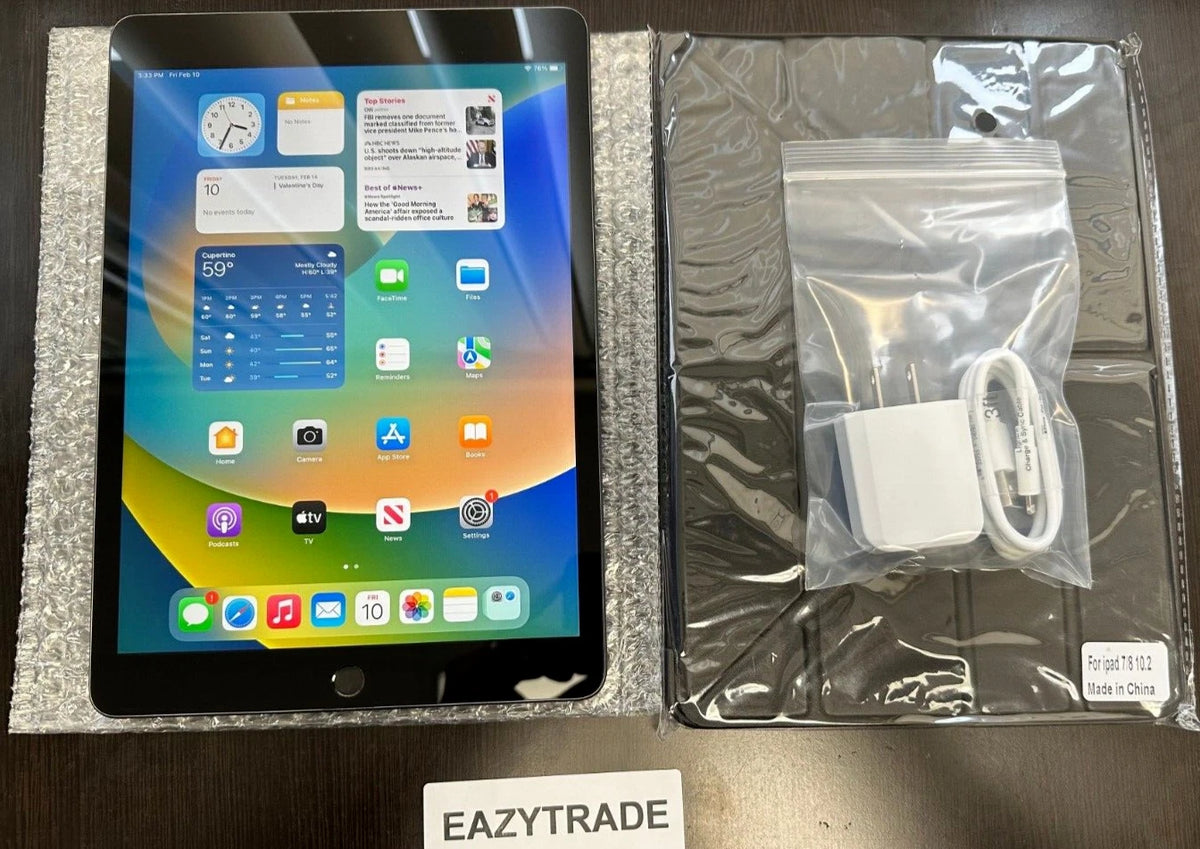 Apple iPad 9th Gen 10.2" 256GB 2021 WiFi – Gray/Silver – Bundle – Daily Deal