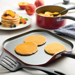 18 Piece Cookware Set Nonstick Pots and Pans Home Kitchen Cooking Non Stick, Red