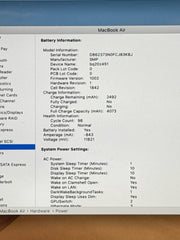 Apple MacBook Air 13.3" 2018 A1932 i5-8210Y 8GB RAM 128GB SSD - Used