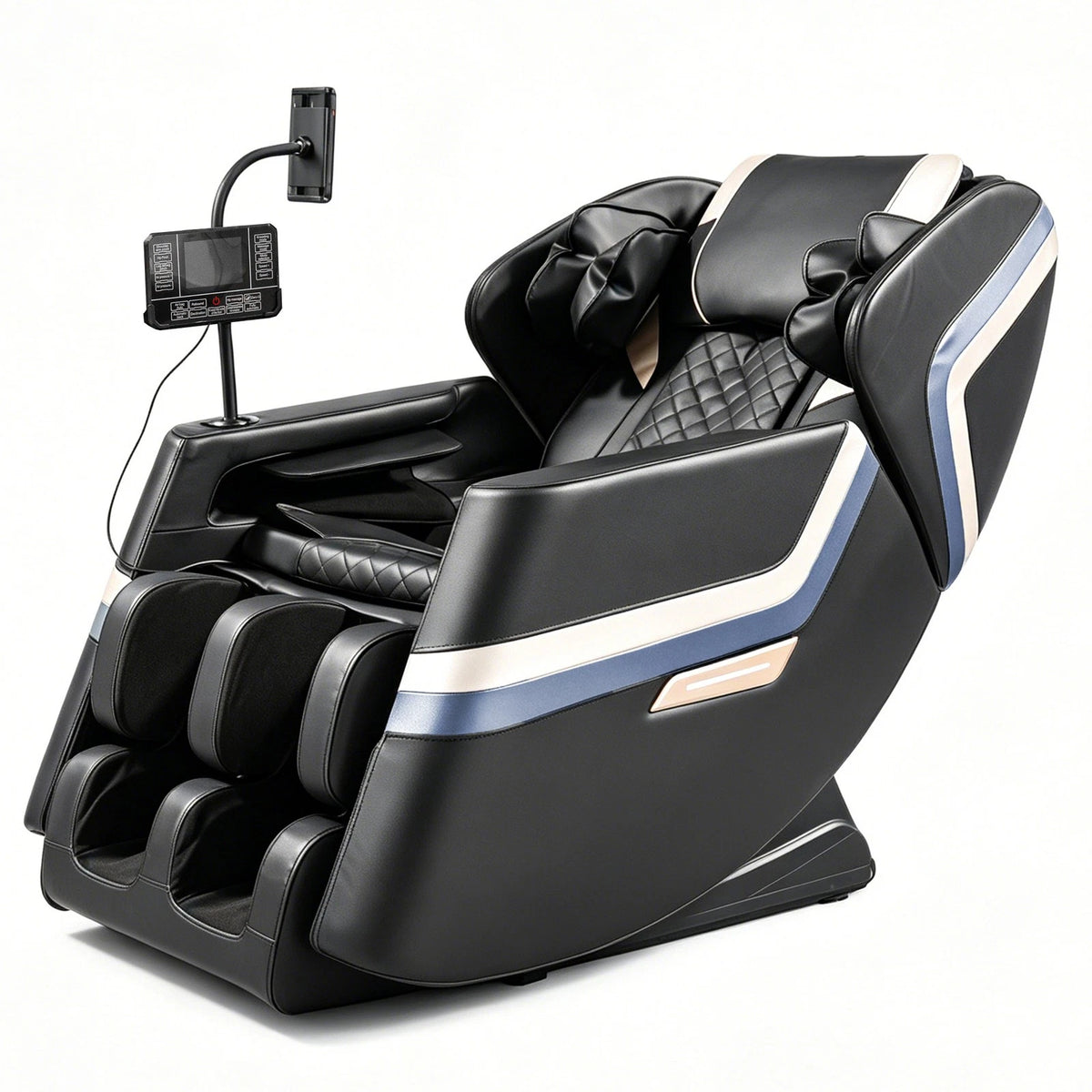 2026 Full Body Massage Chair L Track Zero Gravity Shiatsu Massage Recliner Black