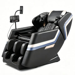 2026 Full Body Massage Chair L Track Zero Gravity Shiatsu Massage Recliner Black