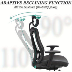 Ergonomic Mesh Office Chair with Adjustable Headrest Lumbar Support Desk Chair