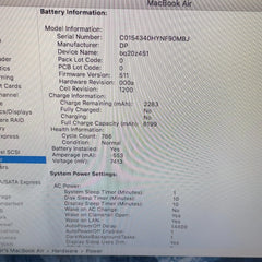 2012 Apple MacBook Air 13.3" i5 1.6GHz 4GB RAM 128GB SSD Silver A1466