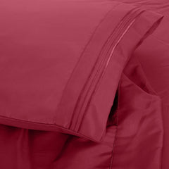 6 Piece Bed Sheet Set 1800 Series Microfiber Comfort Deep Pocket Hotel Bed Sheet