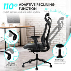 Ergonomic Mesh Office Chair with Adjustable Headrest Lumbar Support Desk Chair