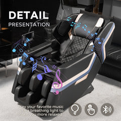 2026 Full Body Massage Chair L Track Zero Gravity Shiatsu Massage Recliner Black