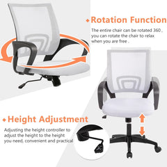 Home Office Chair Desk Computer Chair Adjustable Ergonomic with Lumbar Support