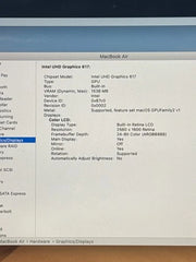 Apple MacBook Air 13.3" 2018 A1932 i5-8210Y 8GB RAM 128GB SSD - Used