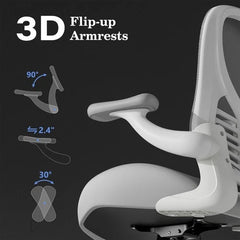 Ergonomic Mesh Office Desk Chair Adjustable 3D Arms Lumbar Support 350LBS White