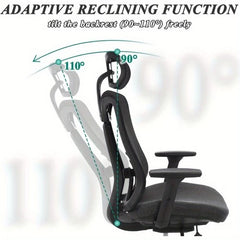 Ergonomic Mesh Office Chair with Adjustable Headrest Lumbar Support Desk Chair