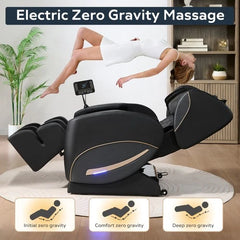 New Full Body Air Pressure Shiatsu Massage Chair Recliner ZERO GRAVITY Black