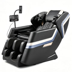 2026 Full Body Massage Chair L Track Zero Gravity Shiatsu Massage Recliner Black