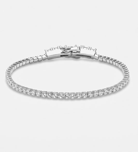 Tennis Bracelet in Rhodium Plating on 925 Silver - 2mm