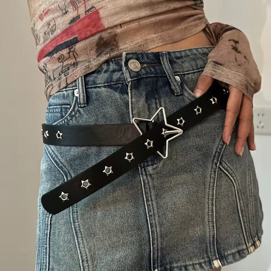 Star Buckle Edgy Y2K Belt